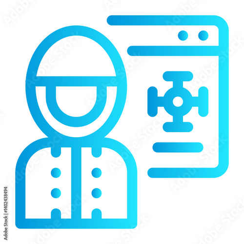 icon cyber crime with style gradient