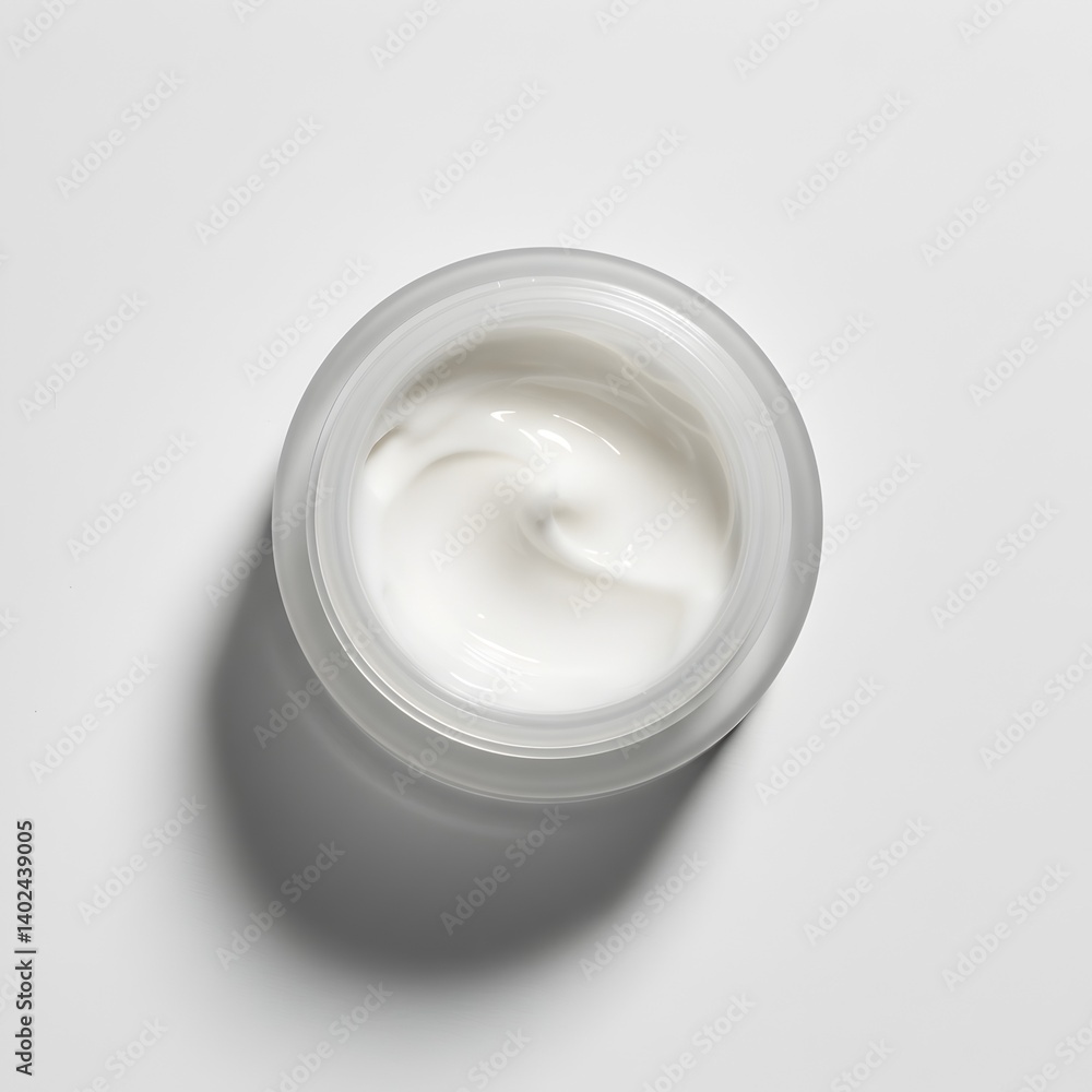 Acrylic jar with straight profile and open lid