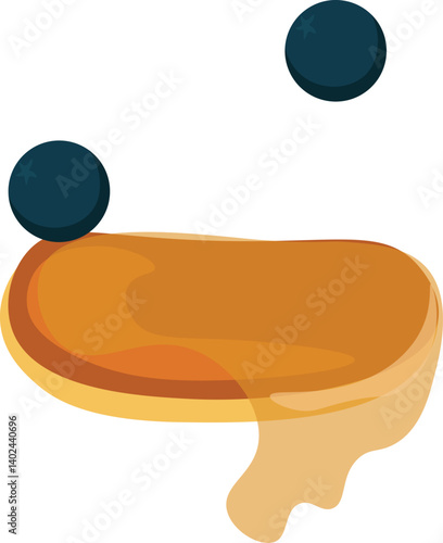 Illustration of Pancake with Berries