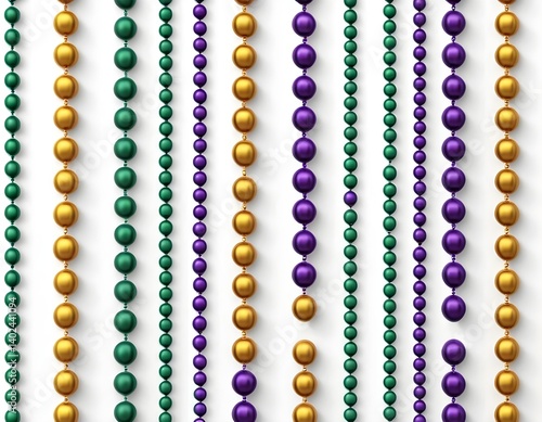 Mardi Gras Beads Background