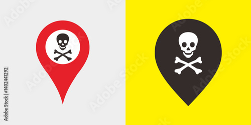 Free Download Dangerous criminal area location vector icon elegant, clear, bold - GFXLoad