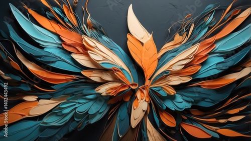 Wallpaper Mural Minimalist Garuda Design, AI-Generated Art Torontodigital.ca