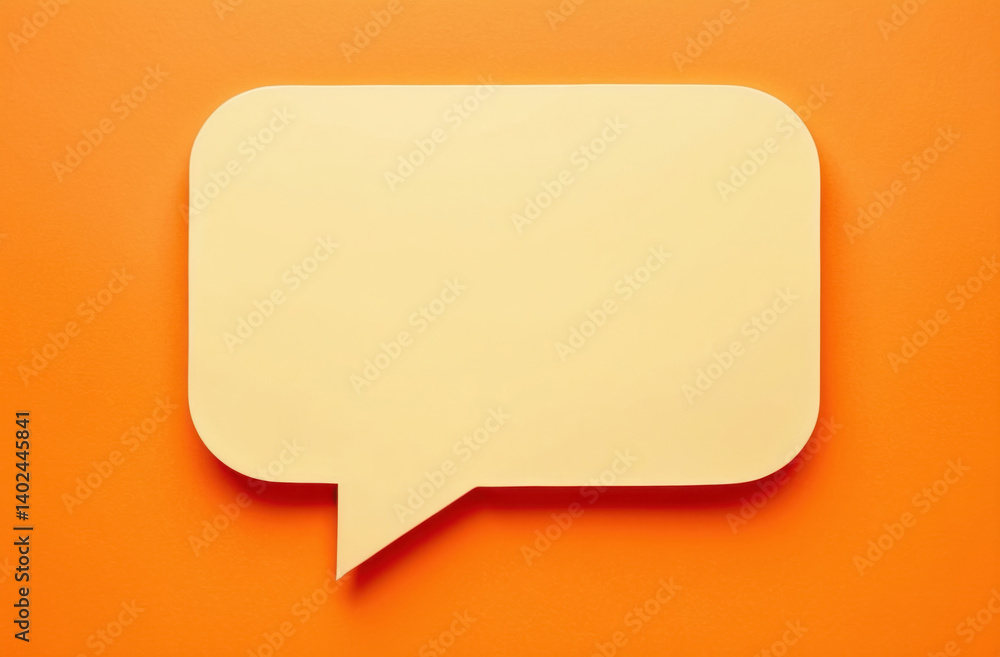 paper speech bubble, front view close-up, placed against a solid background, creating a simple and direct visual element. paper speech bubble, front view close-up, placed against a solid background, creating a simple and direct visual element.