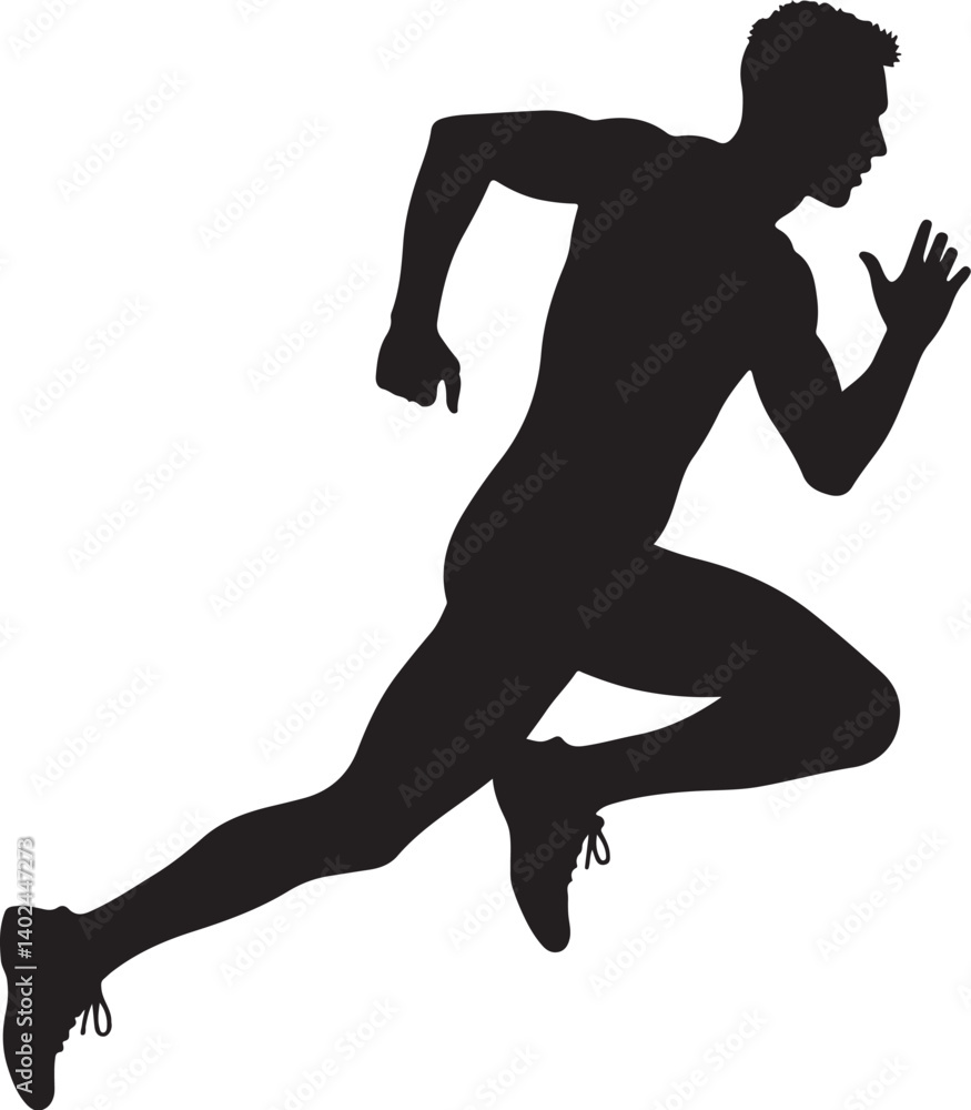 Running Man Silhouette Vector Bundle Running Man Silhouette Vector Bundle