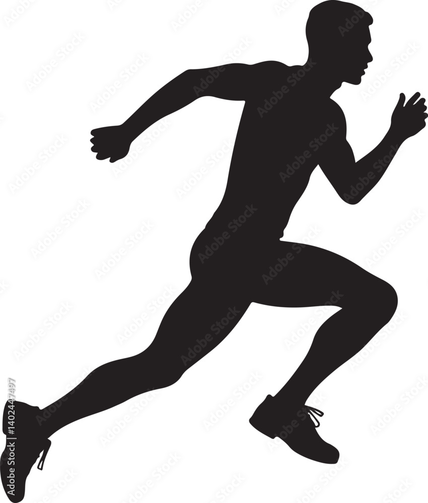 Running Man Silhouette Vector Bundle Running Man Silhouette Vector Bundle