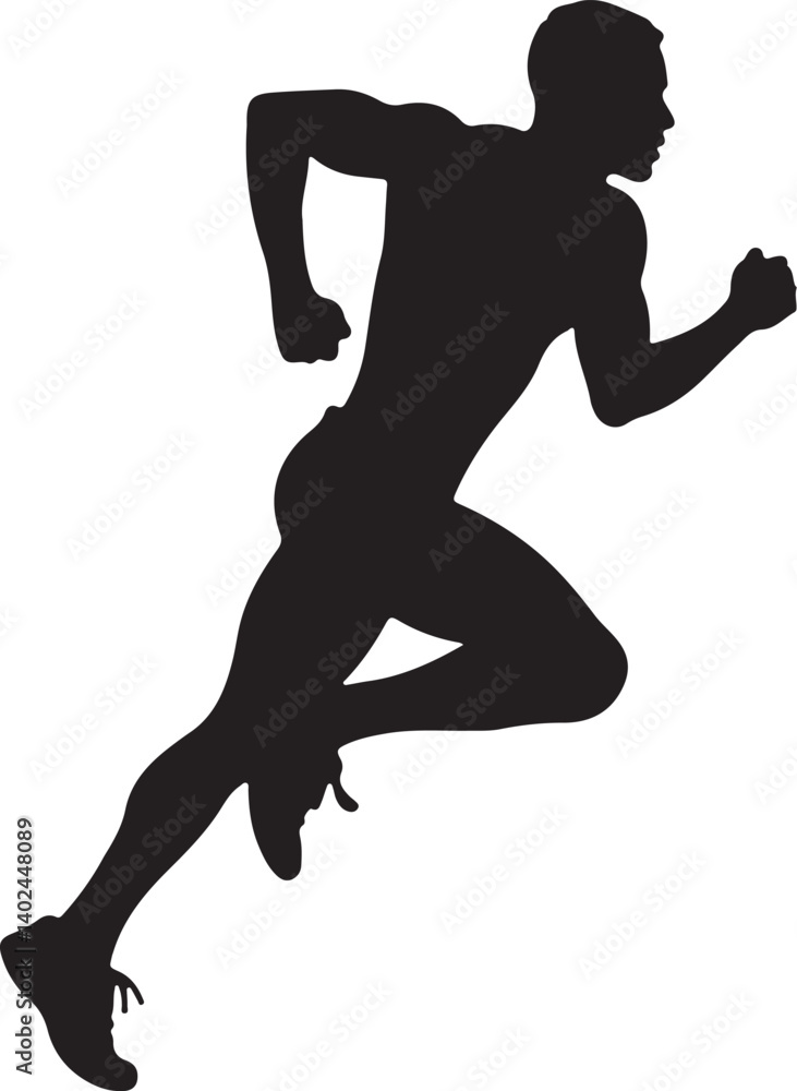 Running Man Silhouette Vector Bundle Running Man Silhouette Vector Bundle