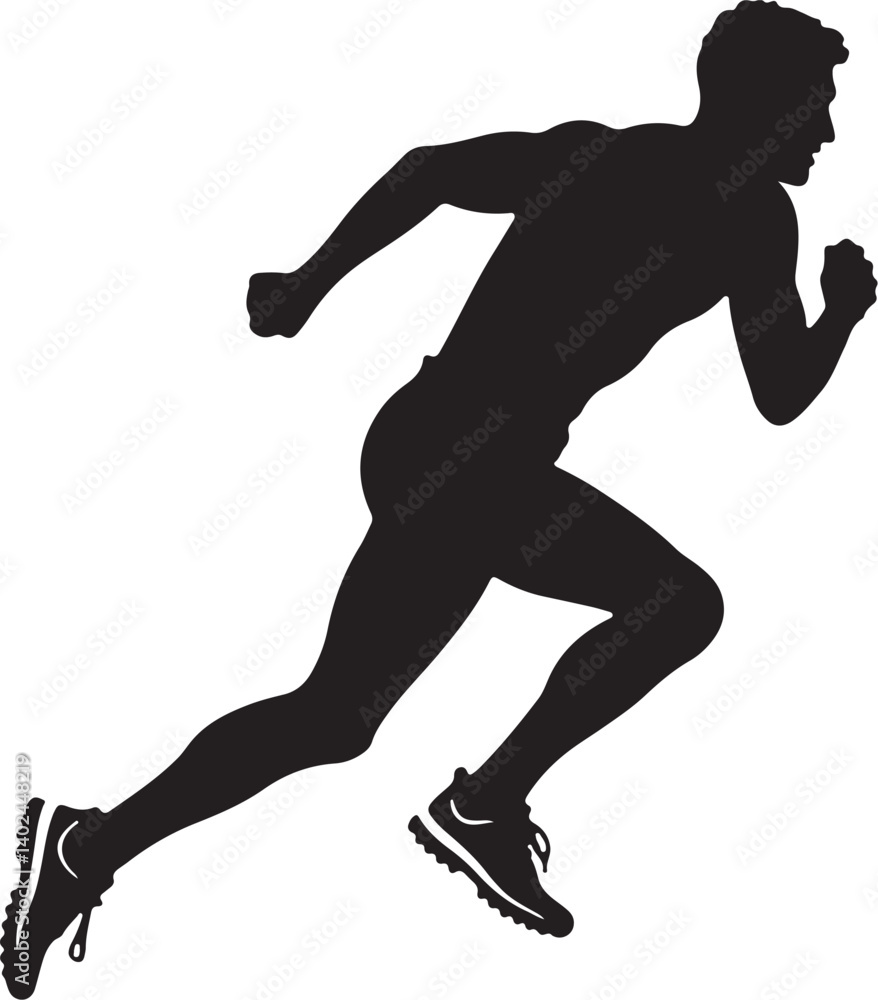 Running Man Silhouette Vector Bundle Running Man Silhouette Vector Bundle
