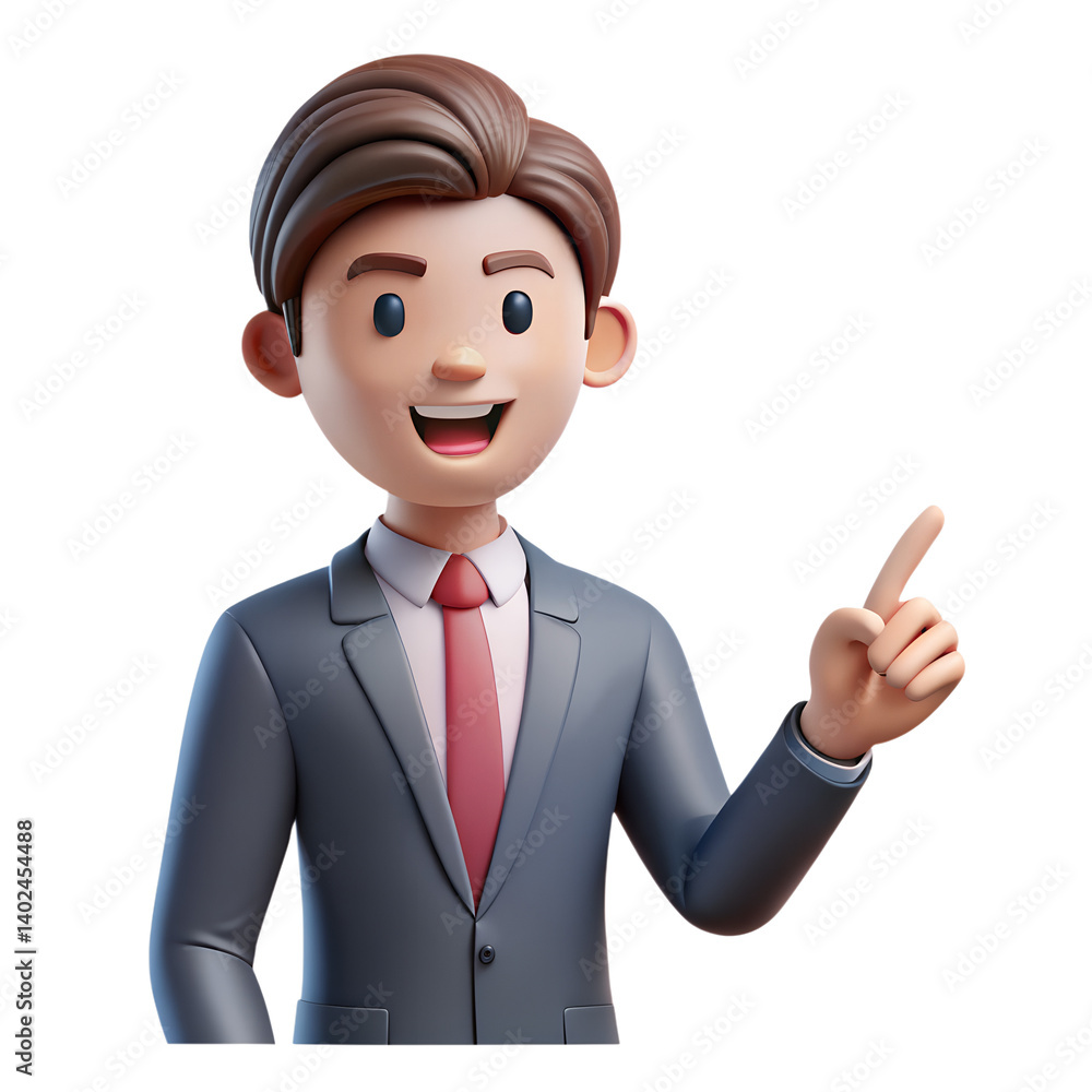 Cartoon Hand Pointing – 3D Business Gesture Icon in Plastic Style Cartoon Hand Pointing – 3D Business Gesture Icon in Plastic Style
