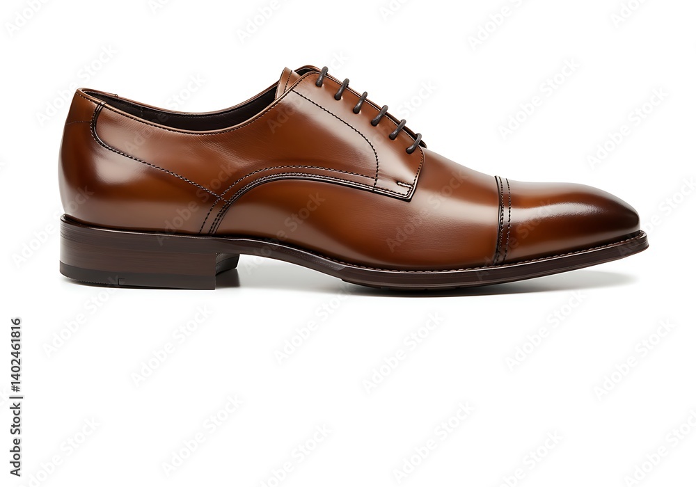Brown leather shoes isolated Brown leather shoes isolated