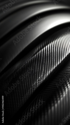 Sleek Black Texture Mobile Wallpaper Rippling Patterns with Light & Shadow Play on Modern Material | 4K Vertical Phone Aesthetic

