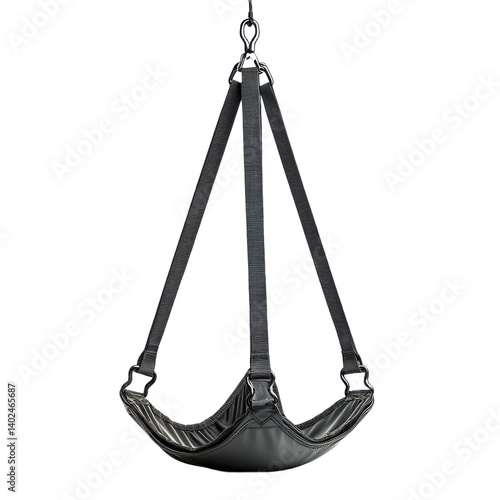Hanging sex swing for couples adjustable bondage position aid furniture on transparent background