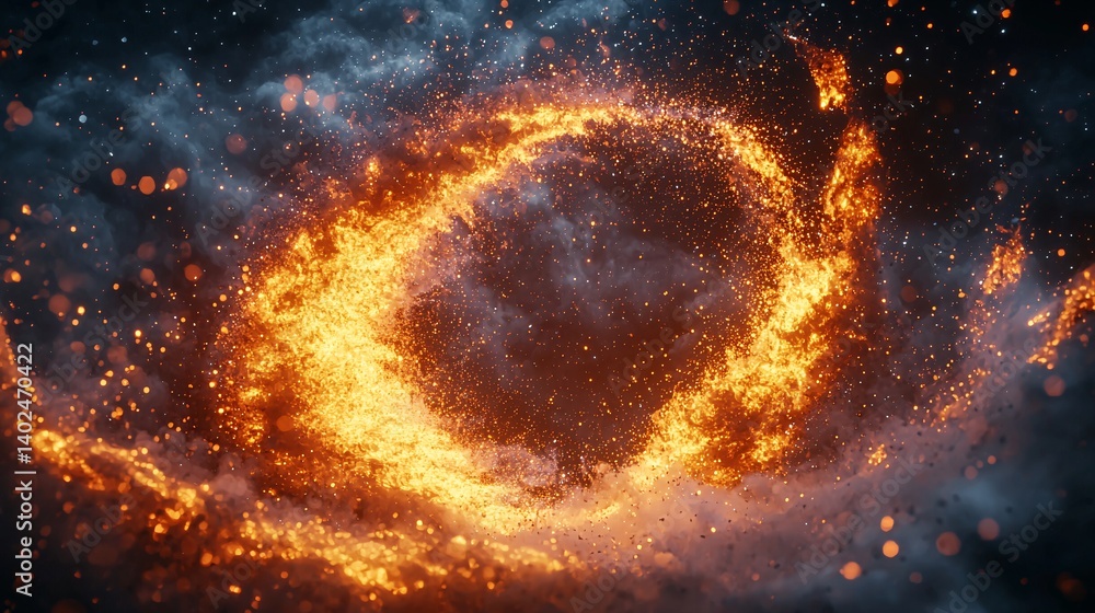 Obraz premium Flame Whirlpool Nebula