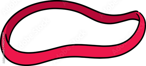 Illustration of rubber band
