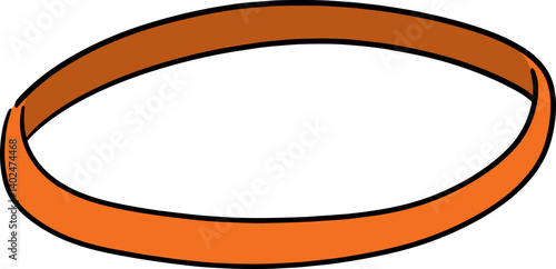 Illustration of rubber band
