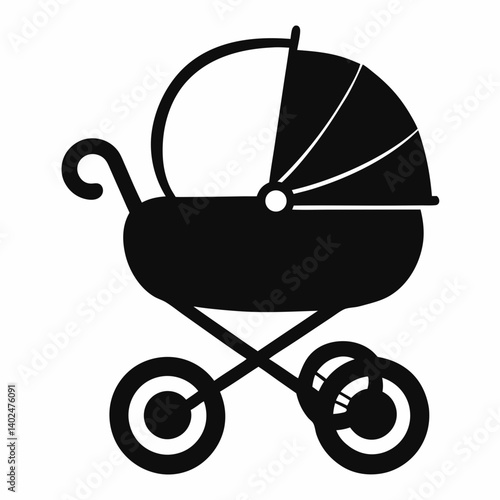 baby carriage vector
