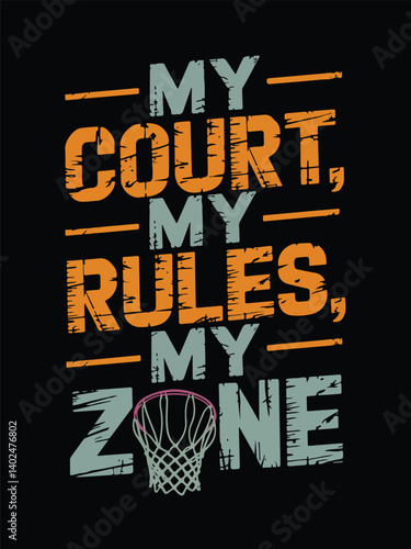 Typography T-Shirt Design based on Basketball