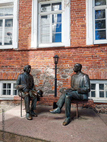 Two Writers Chatting in Tartu