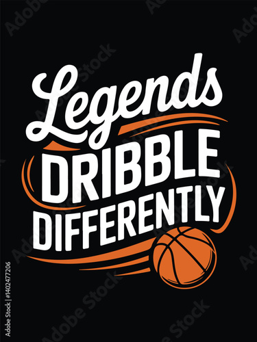 Typography T-Shirt Design based on Basketball