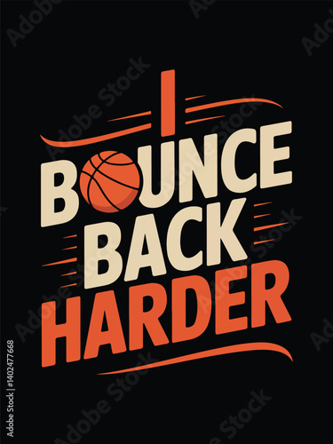 Typography T-Shirt Design based on Basketball