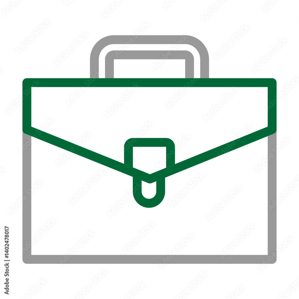 Briefcase Vector Line Dark Green Grey Icon Design Briefcase Vector Line Dark Green Grey Icon Design