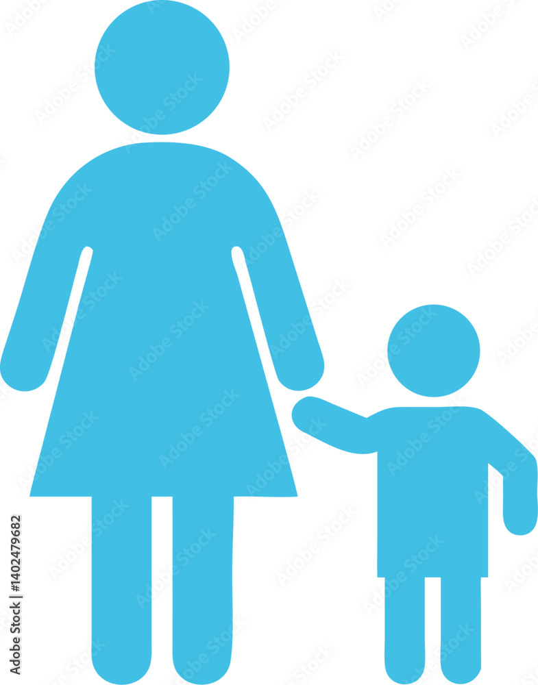 Vector illustration - Happy mother's day. A drawing represents mother and child design. on white background. Vector illustration - Happy mother's day. A drawing represents mother and child design. on white background.