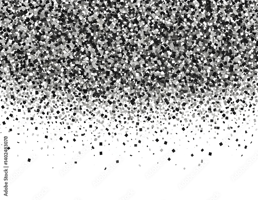 Obraz premium Abstract Silver and Black Confetti Background