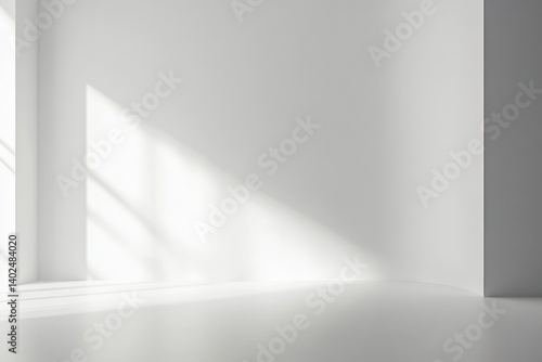 Wallpaper Mural A clean, simple white studio background with a spotlight, ideal for product display or photography. Torontodigital.ca