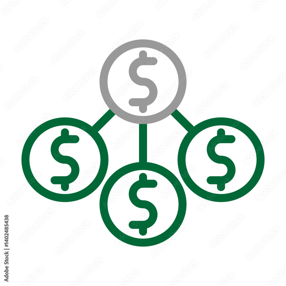 Derivatives Trading Vector Line Dark Green Grey Icon Design Derivatives Trading Vector Line Dark Green Grey Icon Design