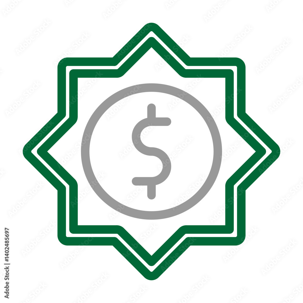Shariah Finance Vector Line Dark Green Grey Icon Design Shariah Finance Vector Line Dark Green Grey Icon Design