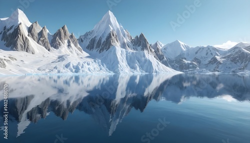 Wallpaper Mural Majestic Mountain Reflection in Arctic Lake Torontodigital.ca