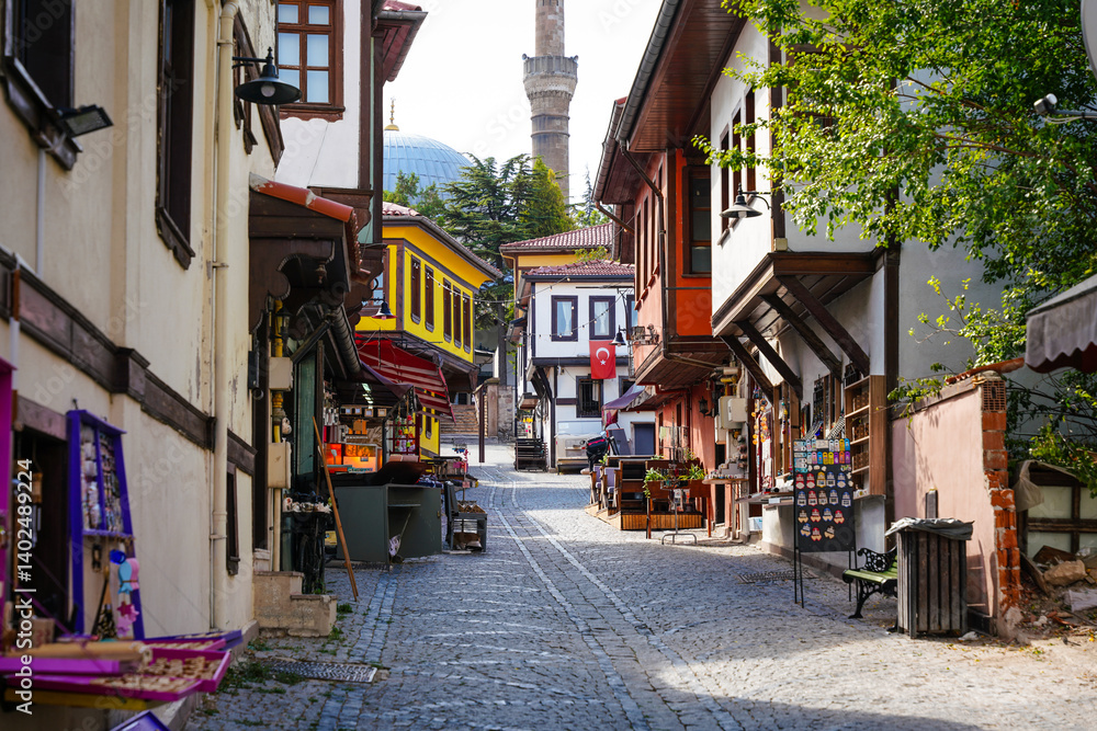 Fototapeta premium Traditional Buildings in Eskisehir, Turkiye