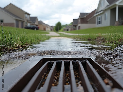 Flooded Street Gutter