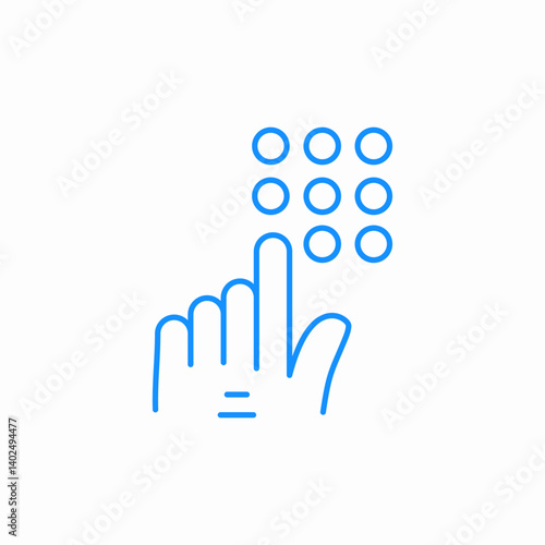 dial the door code icon vector sign