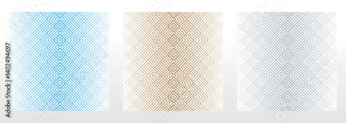 Wallpapers in the style of Baroque.. Set of colored floral ornaments. Seamless vector backgrounds Graphic patterns for fabric, wallpaper, packaging. Ornate Damask flower illustration