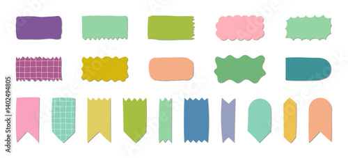 Simple Shape note with Lines and Shadow