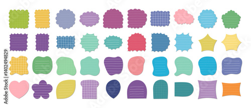 Simple Shape note with Lines and Shadow