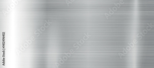 Silver texture, aluminum web background template - Vector illustration