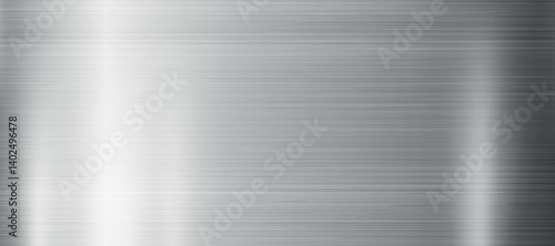 Silver texture, aluminum web background template - Vector illustration