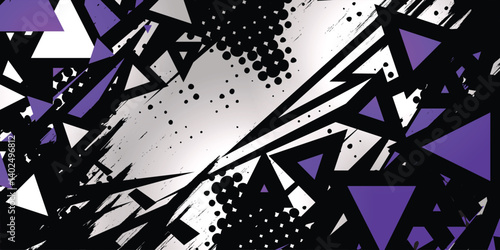 Dark abstract racing background with triangle pattern