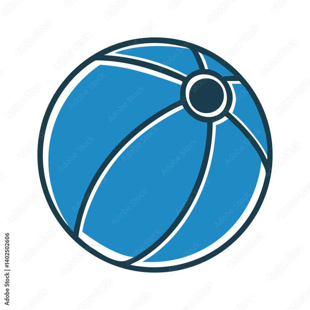 Icon Children Ball Illustration - Minimalist Ball Icon Vector Illustration
