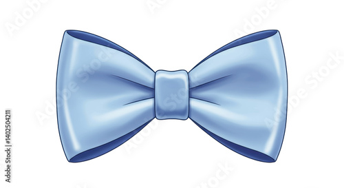 Isolated Light Blue Bow Tie