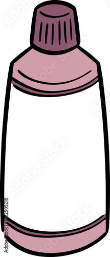 Illustration of toilet cleaning solution bottle
