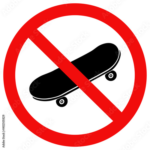 No skateboard sign. Vector illustration design