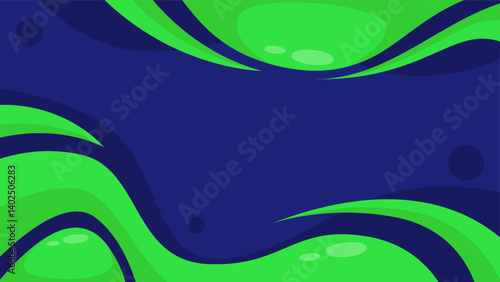 
green and blue sports background vector with fluid wave shape