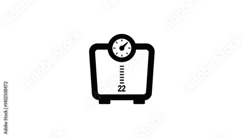 Weight Scale with Dial Indicating 22 Pounds  