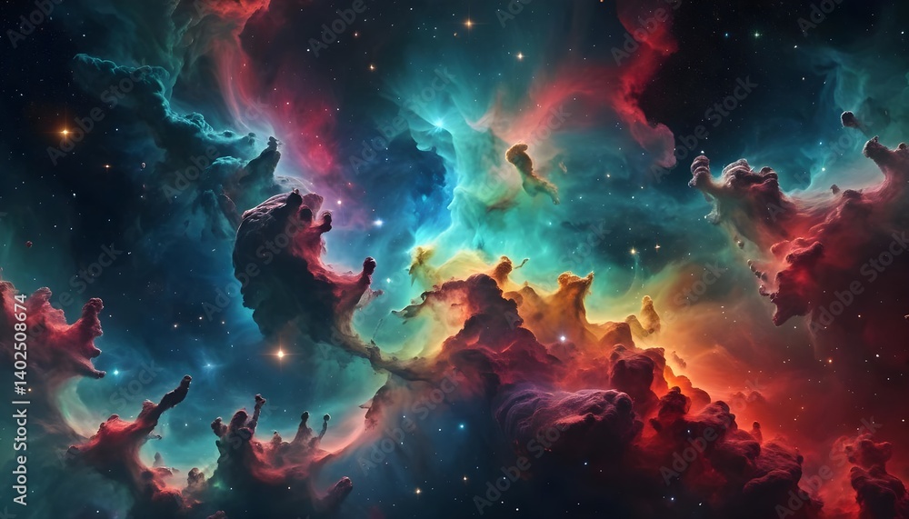 Cosmic Nebula Celestial Clouds of Color Cosmic Nebula Celestial Clouds of Color
