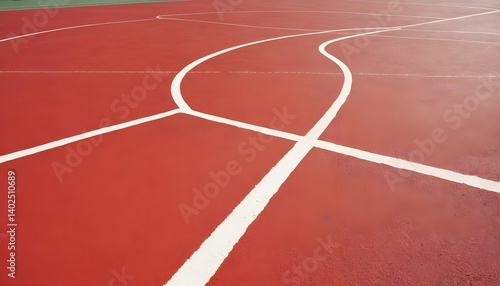 Red Sports Court Lines