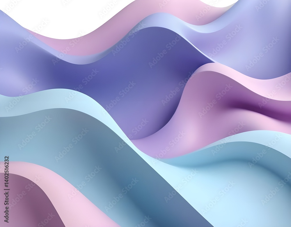 Fototapeta premium Abstract Pastel Wave Background