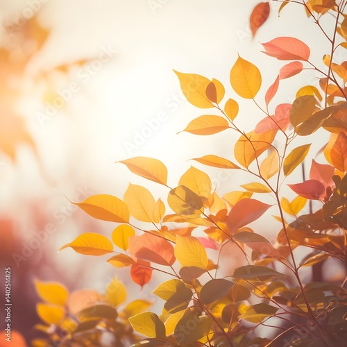 Wallpaper Mural Autumn Leaves Backlit by Sunlight Torontodigital.ca