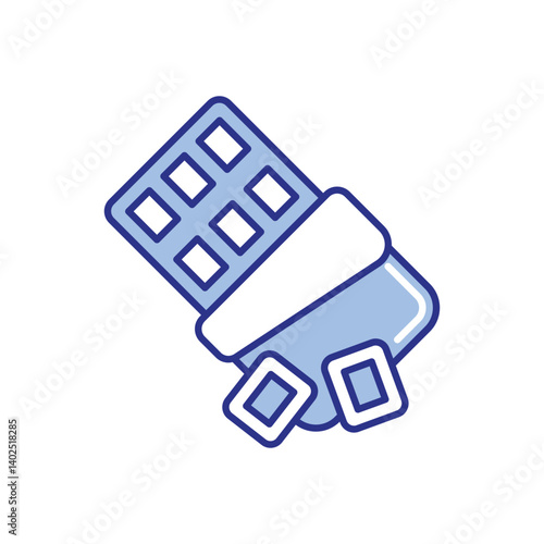 Chocolate Bar Icon vector stock illustration